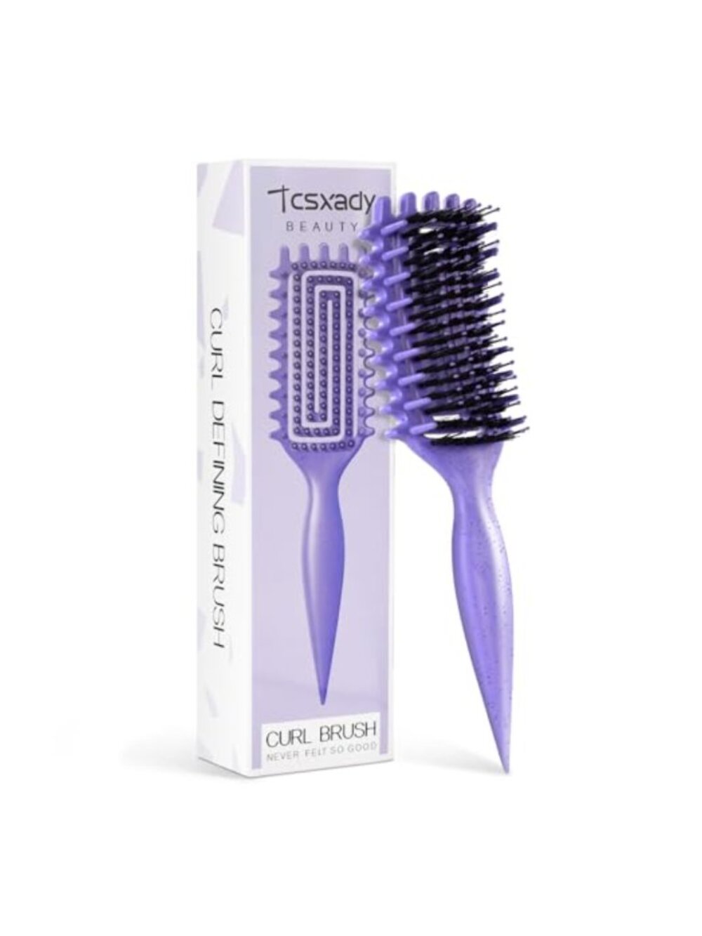 Curly Hair Detangling Brush Nylon Bristle Vented Ergonomic Curl Defining